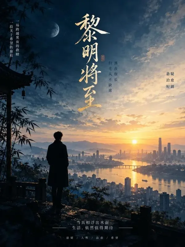 AI黄豆免费《长夜将明》悬疑推理短剧封面海报